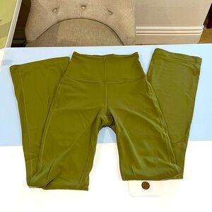 olive green align flare leggings lululemon